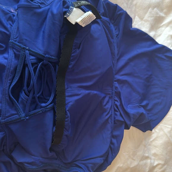 La Blanca Blue Off-Shoulder One Piece Swimsuit - Picture 6 of 6